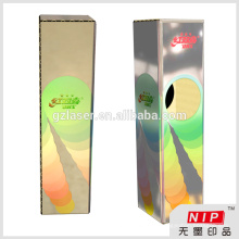 Kundenspezifische Gold / Silber Hologramm Box zum Falten Papierbox / Geschenkbox Verpackung